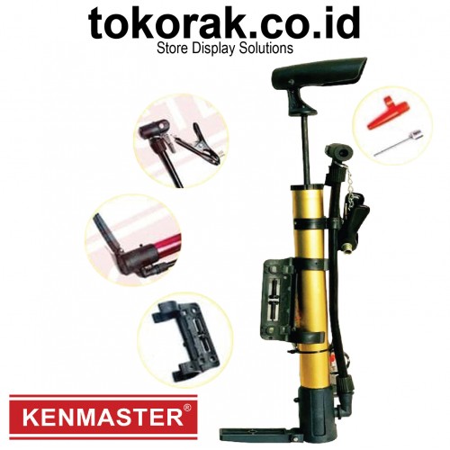 POMPA BAN MINI ALUMINIUM KENMASTER HAND PUMP SEPEDA MOTOR POMPA TANGAN